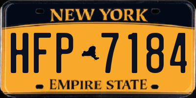 NY license plate HFP7184