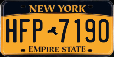 NY license plate HFP7190