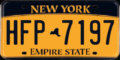 NY license plate HFP7197