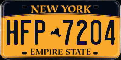 NY license plate HFP7204