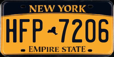 NY license plate HFP7206
