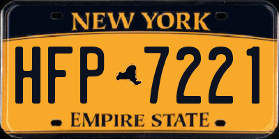 NY license plate HFP7221