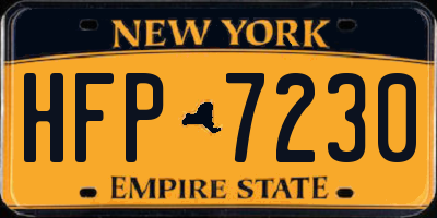 NY license plate HFP7230