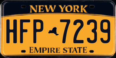 NY license plate HFP7239