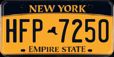 NY license plate HFP7250
