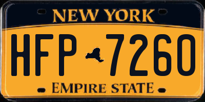 NY license plate HFP7260