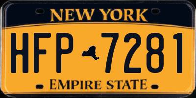 NY license plate HFP7281