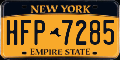 NY license plate HFP7285