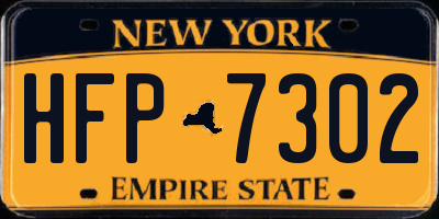 NY license plate HFP7302