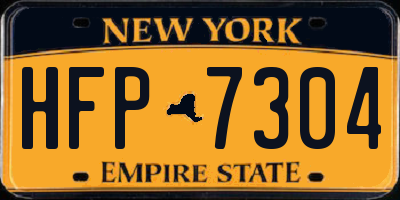 NY license plate HFP7304