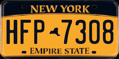 NY license plate HFP7308