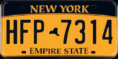 NY license plate HFP7314