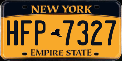 NY license plate HFP7327
