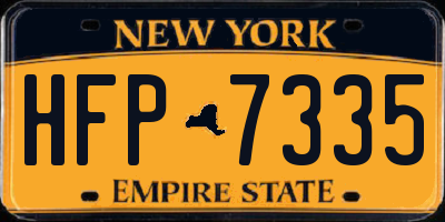 NY license plate HFP7335