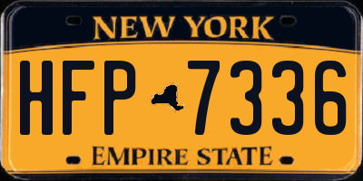 NY license plate HFP7336