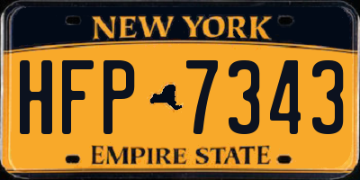 NY license plate HFP7343