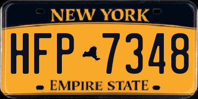 NY license plate HFP7348
