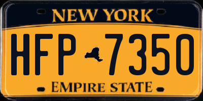 NY license plate HFP7350
