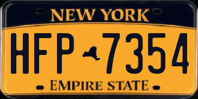 NY license plate HFP7354