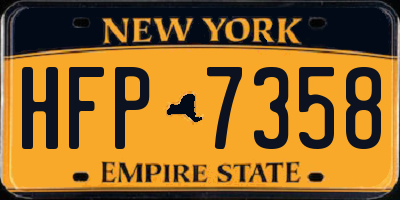 NY license plate HFP7358