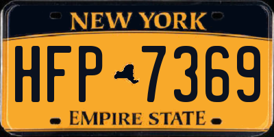 NY license plate HFP7369