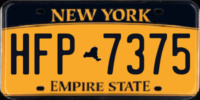 NY license plate HFP7375