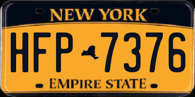 NY license plate HFP7376