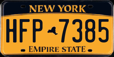 NY license plate HFP7385