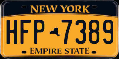 NY license plate HFP7389
