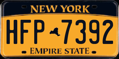 NY license plate HFP7392