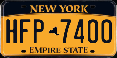 NY license plate HFP7400