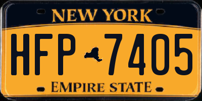 NY license plate HFP7405