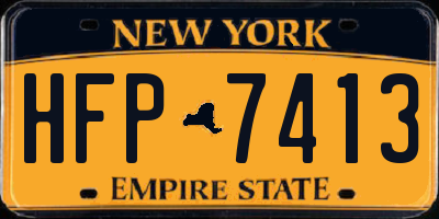 NY license plate HFP7413