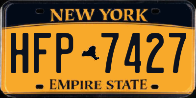 NY license plate HFP7427