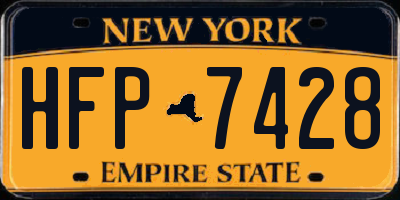 NY license plate HFP7428