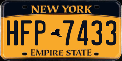 NY license plate HFP7433