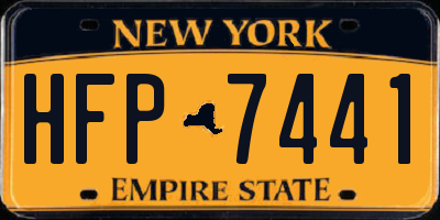 NY license plate HFP7441
