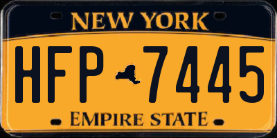 NY license plate HFP7445