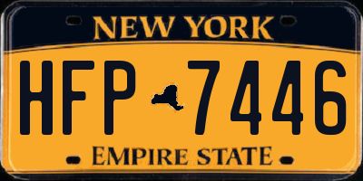 NY license plate HFP7446