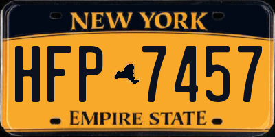 NY license plate HFP7457
