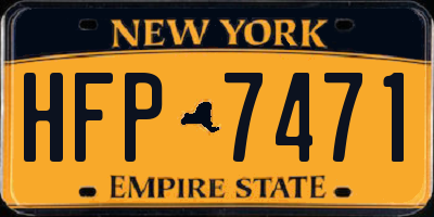 NY license plate HFP7471