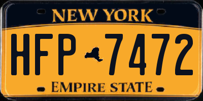 NY license plate HFP7472