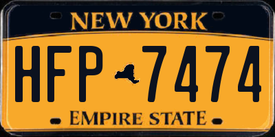 NY license plate HFP7474