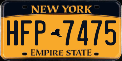 NY license plate HFP7475