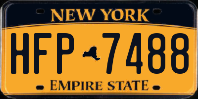 NY license plate HFP7488