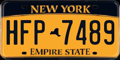 NY license plate HFP7489