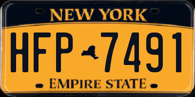 NY license plate HFP7491