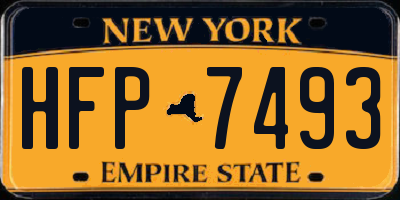 NY license plate HFP7493