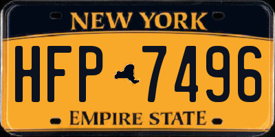NY license plate HFP7496