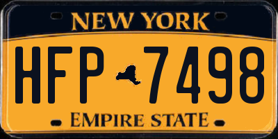 NY license plate HFP7498